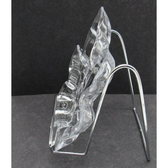 Bowring Maple LEAF Shaped Glass Serving PLATE With Box 9 inches - Picture 8 of 10